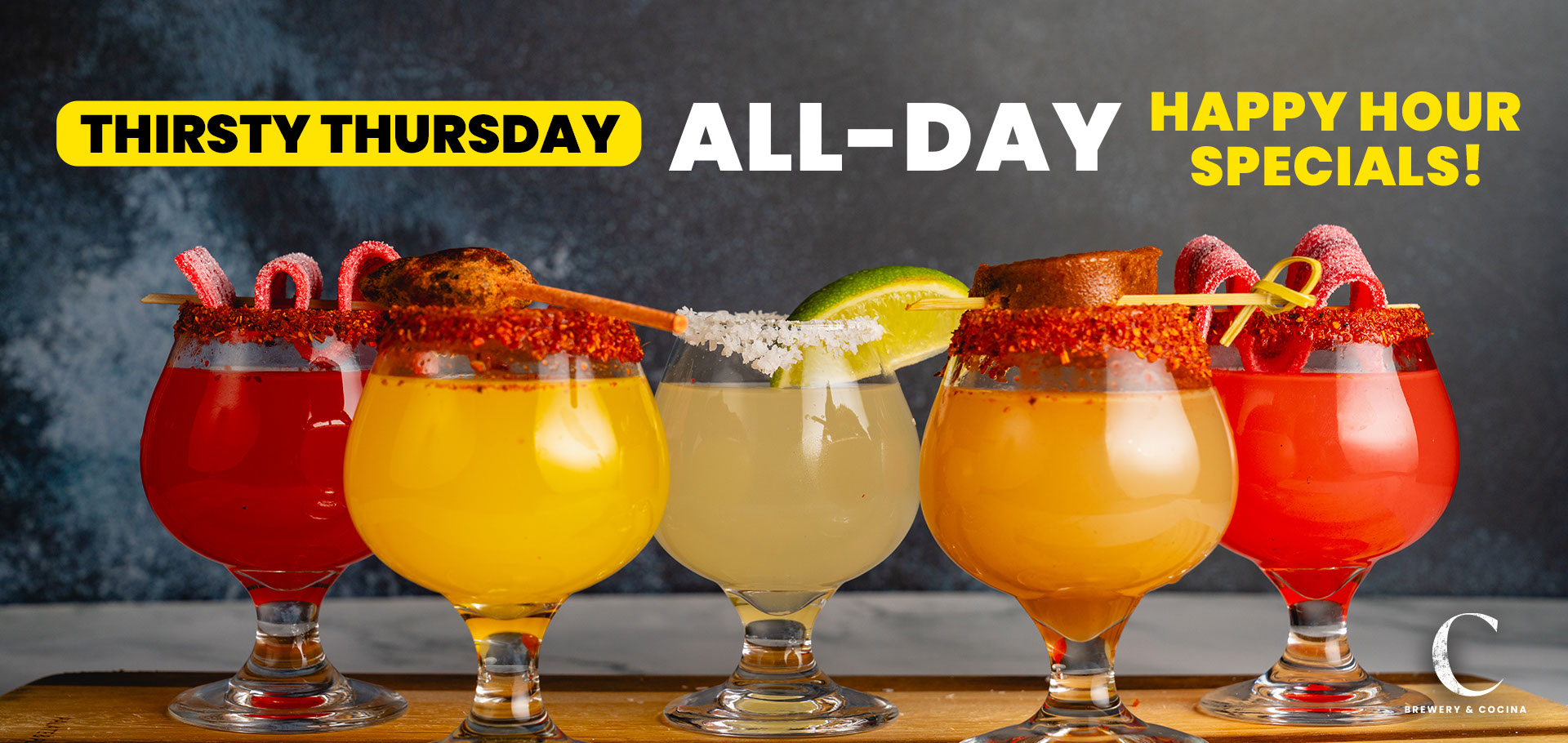 Thirsty Thursday - All-Day - Happy Hour Specials!